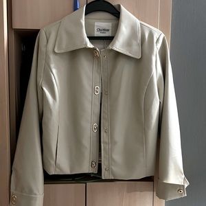 Boxy Faux Leather Jacket - image 1